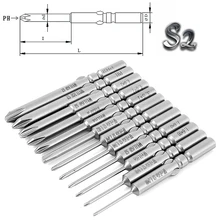 

10pcs Electric Screwdriver Drill Bit Set Magnetic Bits Phillips Drive 801 5mm S2 PH00 PH1 PH0 PH2 Length 60mm Woodworking Tools