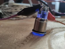 Interruptor de botón momentáneo de luz Led, pulsador eléctrico resistente al agua, 12v, 8/10/12/16/19/22mm, 220v, 24v, 3v