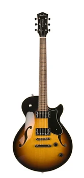 

036622 Montreal premiere sunburst RN HG electric guitar, with case, Godin