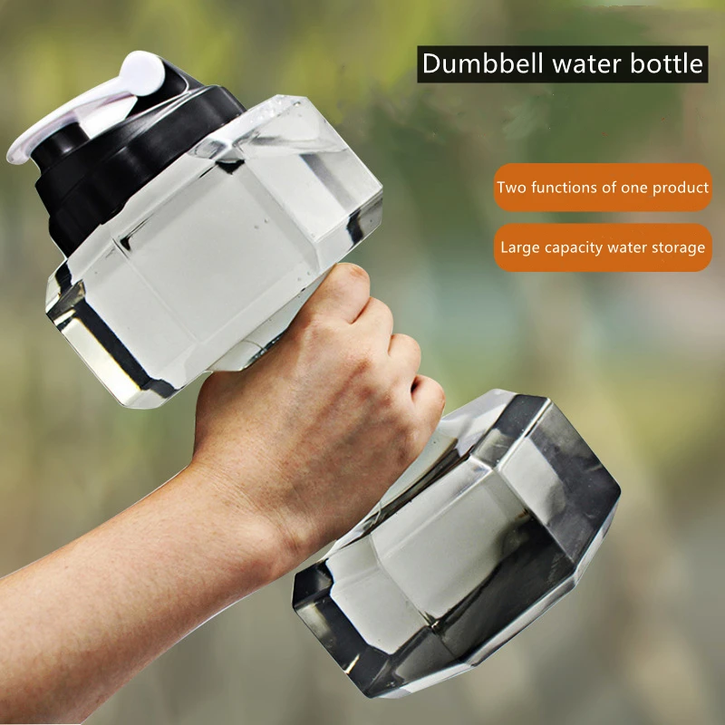 Creative Dumbbell Fitness Kettle Water Filling Dumbbell Cup Portable Water Filling Arm Muscle Fitness Equipment