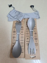 Titanium Spoon Tableware Fork Ultralight Tito Outdoor Camping Picnic Pure