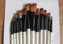 Pinceles para pintar con acuarela, accesorio de pelo, nailon, para manualidades, aprendizaje pintura al oleo, acrílica, suministros, juego de 12 unidades