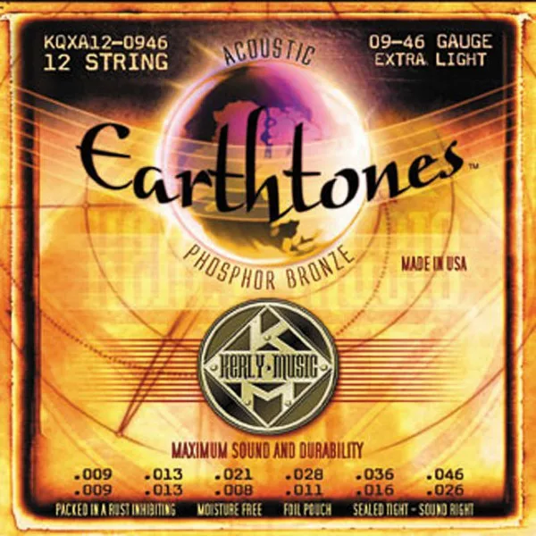 KERLY KQXA12-0946 EARTHTONES PHOSPHOR BRONZE 12 STRINGS - (9-13-21-28-36-46)-(9-13-8-11-16-26) | Спорт и развлечения