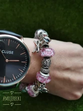 32 estilos Plata de Ley 925 auténtica efervescencia cristal de Murano cuentas encanto Original pulsera auténtico S925 joyería