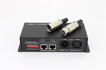 

DMX-512 Decoder convert into PWM controller 4 channels for Led lights up to 16A 12V 24V output RJ-45 adapters DMX
