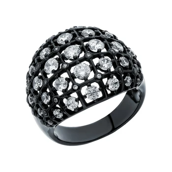 

Silver ring with cubic zirconia sunlight sample 925