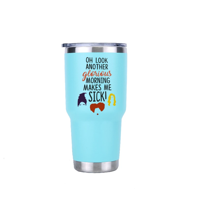 Online Halloween Hocus Pocus 20 oz vaso de viaje coche taza de cerveza de doble pared frascos de vacío aislamiento termo de acero inoxidable taza de café