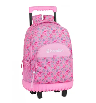 

BACKPACK GDE. C/wheels COMPACT BENETTON BUTTERFLIES