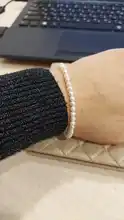 Simple Bracelet 925-Sterling-Silver Natural-Freshwater-Pearl Fashion New And Clasp