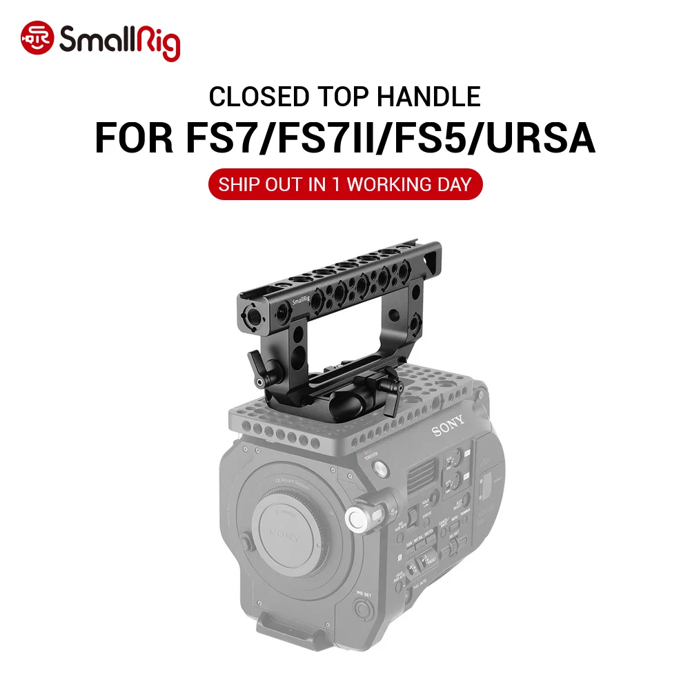 

SmallRig DSLR Camera Hand Grip Top Handle for FS7 / FS7II / FS5 / Ursa Mini With Cold Shoe Mount for Microphone DIY Options 1979