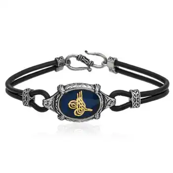 

KUTAYDAN 925 Sterling Silver Tuğra Crested Male Bracelet