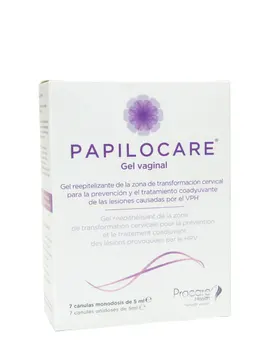 

Papilocare vaginal gel 7 canulas in monodose from 5 ml Gel for prevention and treatment the injury causadas made the vp