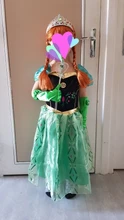 Vestido de Anna para niña, disfraz de Reina o princesa de nieve, ropa de Halloween, cumpleaños, Carnaval