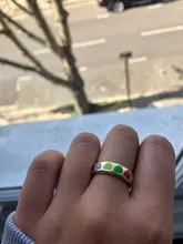 Anillo de corazón de amor esmaltado para mujer, sortija Vintage Bohemia colorida, 2021