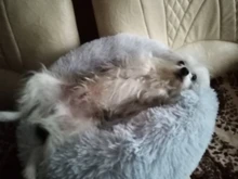 Fluffy Pet Dog Bed Soft Round Dog Long Plush Kennel For Dogs Washable Puppy Cat Bed Cushion