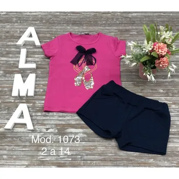 

Baby girl t-shirt set with matching pants, sizes: 2-14A, kids summer clothes, kids summer collection, summer sets