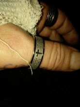 Letdiffy-anillo de acero inoxidable con letras cruzadas para hombre, sortija de oración de Biblia español, nunca se decolora, anillos con letras