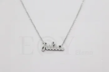 

Collar De Acero Inox Con Nombre De Julia Color Plata Alta Calidad Envió Desde España