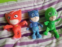 PJ máscaras de dibujos animados de 4 Uds peluche animado figura Catboy Owlette máscaras Gekko figuras de Anime juguetes para niño niña regalo de cumpleaños