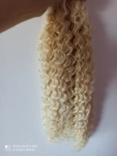 FASHION IDOL-mechones de pelo rizado Afro, extensiones de cabello sintético de Color rubio 613, Color natural, 6 uds., 20, 22 y 24 pulgadas