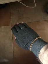 Guantes de compresión para artritis, 1 par, resistentes para el dolor articular, terapia con dedos abiertos, tratamiento de compresión