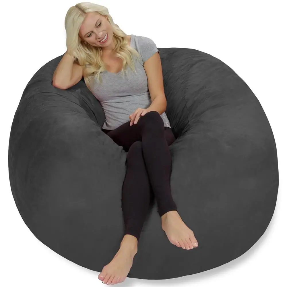 top Selling Extra Large 4 Bean Bag font b Chair b font Covers Replacement Comfy Beanbag