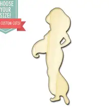 Принцесса деревянный вырез-на заказ Выберите свой размер-лазерная резка Деревянные Художественные товары для рукоделия Настенный декор свадебный детский DCS0091