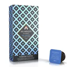 Selamlique турецкий кофе в капсулах БЕЗ сахара | одноразовые капсулы молотого турецкого кофе(7 г) упаковка из 10 | Arabica