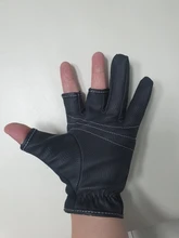 ABU Garcia-guantes de pesca de cuero de alta calidad, cómodos, antideslizantes, para pesca al aire libre, 1 par