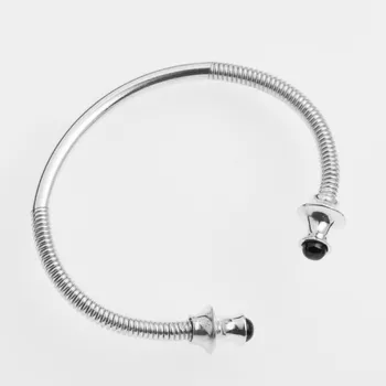 

Bracelet TORQUES jet and filigree