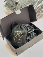 Pouches Packaging Jewelry Gift Drawstring Personalized-Logo Wedding Black for Party-Decoration