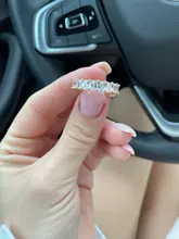 Huitan-anillo de compromiso con Circonia cúbica para mujer, sortija de compromiso, de boda, de lujo, cuadrado, Micro pavé, promesa de amor, gran oferta