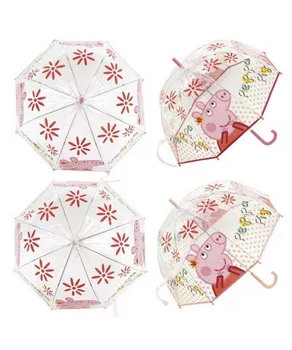 

UMBRELLA PEPPA PIG EVA TRANSP. BUBBLE 2 ASSORTED COLORS. 48/8-HANDBOOK PP12736