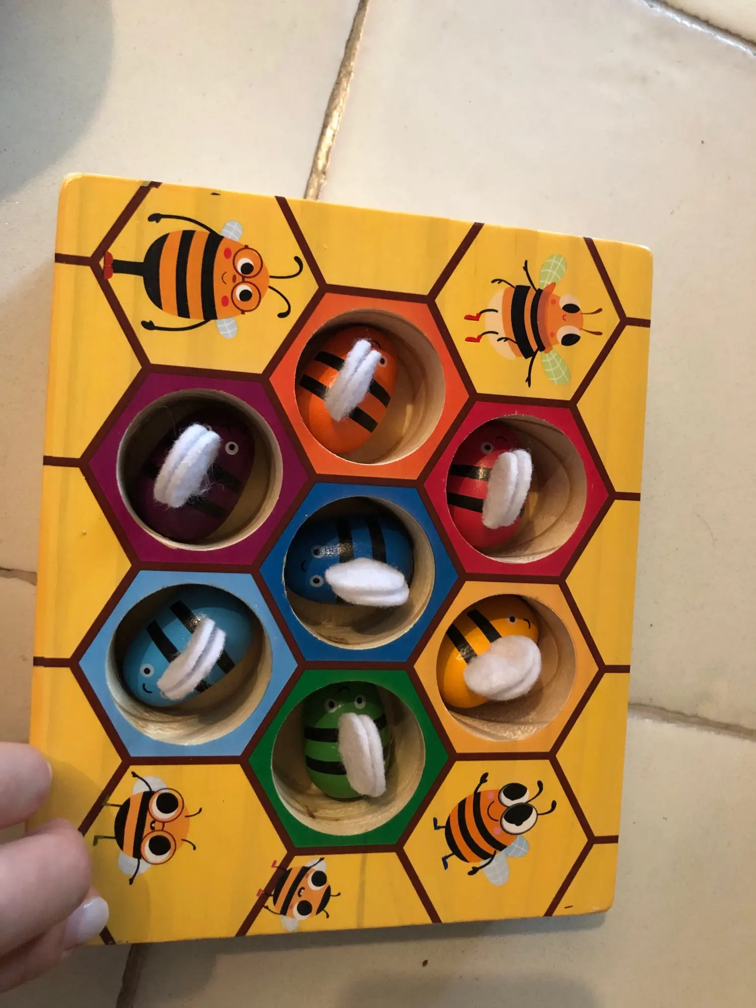 Wooden Bee Box Color Cognitive Educational Toy photo review