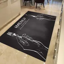 Else черная доска для рисования столовые приборы 3d принт Нескользящая микрофибра кухня современный декоративный моющийся коврик