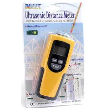 

Ultrasonic distance meter with laser pointer