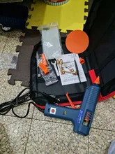 Kit de herramientas de Pistola de Pegamento Caliente con ajuste de temperatura, pistola de silicona de 150W para reparación de artesanías, bricolaje, barras de pegamento de 11mm, boquilla de cobre puro
