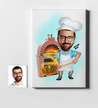 

Personalized Mr Kebab shops Cartoon Canvas Table (50x70 cm.) 1