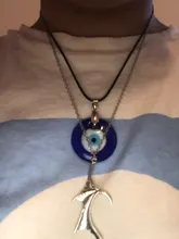 1pc de cristal azul de mal de ojo 30mm mal de ojo encantos colgantes de collar para las mujeres mal de ojo collar de accesorios de joyería resultados haciendo