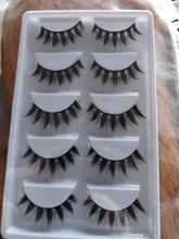 Yokpn-pestañas de baile para mujer, 5 pares, pestañas para actuación hechas a mano, acrílicas, cruzadas, japonesas, 3D naturales