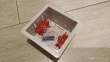Coswall-caja de revestimiento seco de 1 entrada para paneles de yeso, tablero de yeso, platerboad de 46mm / 34mm de profundidad, caja de interruptores de pared, Cassette de enchufe