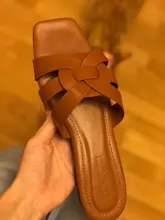 DONLEE-Zapatillas de marca QUEEN para mujer, zapatos planos casuales con punta abierta, sandalias de esparcimiento, Chanclas de playa para mujer, talla grande 41