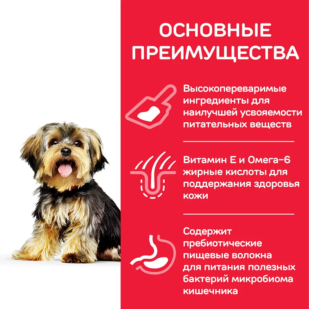Hill's Science Plan Sensitive Stomach& Skin сухой корм для собак мелких и миниатюрных пород с курицей 1,5 кг