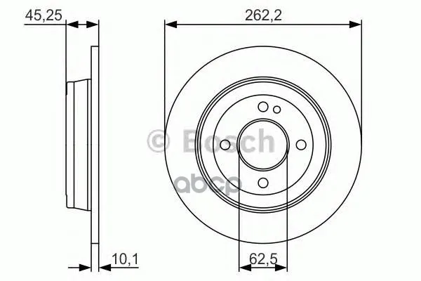 Диск Тормозной Hyundai: Accent Iv 10- Kia: Rio Iii 10- Bosch арт. 0986479A44