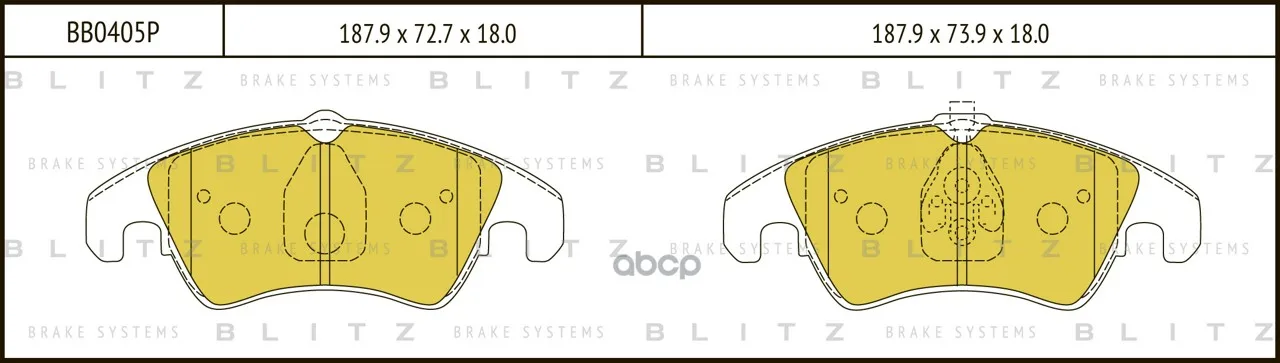 Колодки Тормозные Дисковые Audi A4/A5 07- Blitz арт. BB0405P
