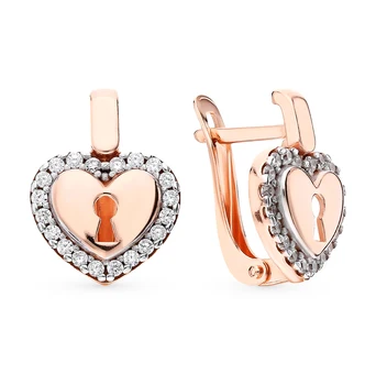 

Silver earrings with cubic zirconia sunlight sample 925