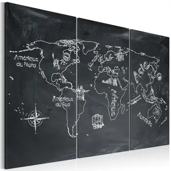 

Picture-lesson in geography (French language): Triptych-60x40 cm