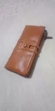 Billeteras RFID de cuero con cera de aceite de alta calidad para mujer, cartera larga Retro, monedero, tarjetero, 2020