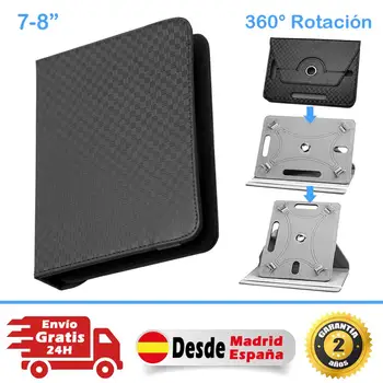 

BEISK Funda Universal para Tablet de 7-8 Pulgadas con Sistema Giratorio de 360 Grados,Negro