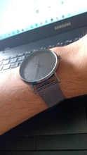 Reloj de pulsera de cuarzo y acero inoxidable para hombre, cronógrafo ultrafino de malla de lujo, masculino, envío gratis
